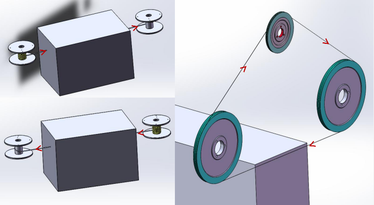 Diamond wire loop single-direction cutting, faster speed