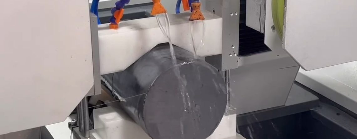 Diamond wire loop saw cutting