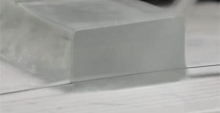 Diamond looped wire cutting glass