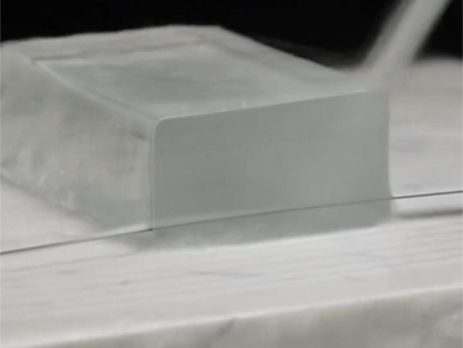 Diamond looped wire cutting glass
