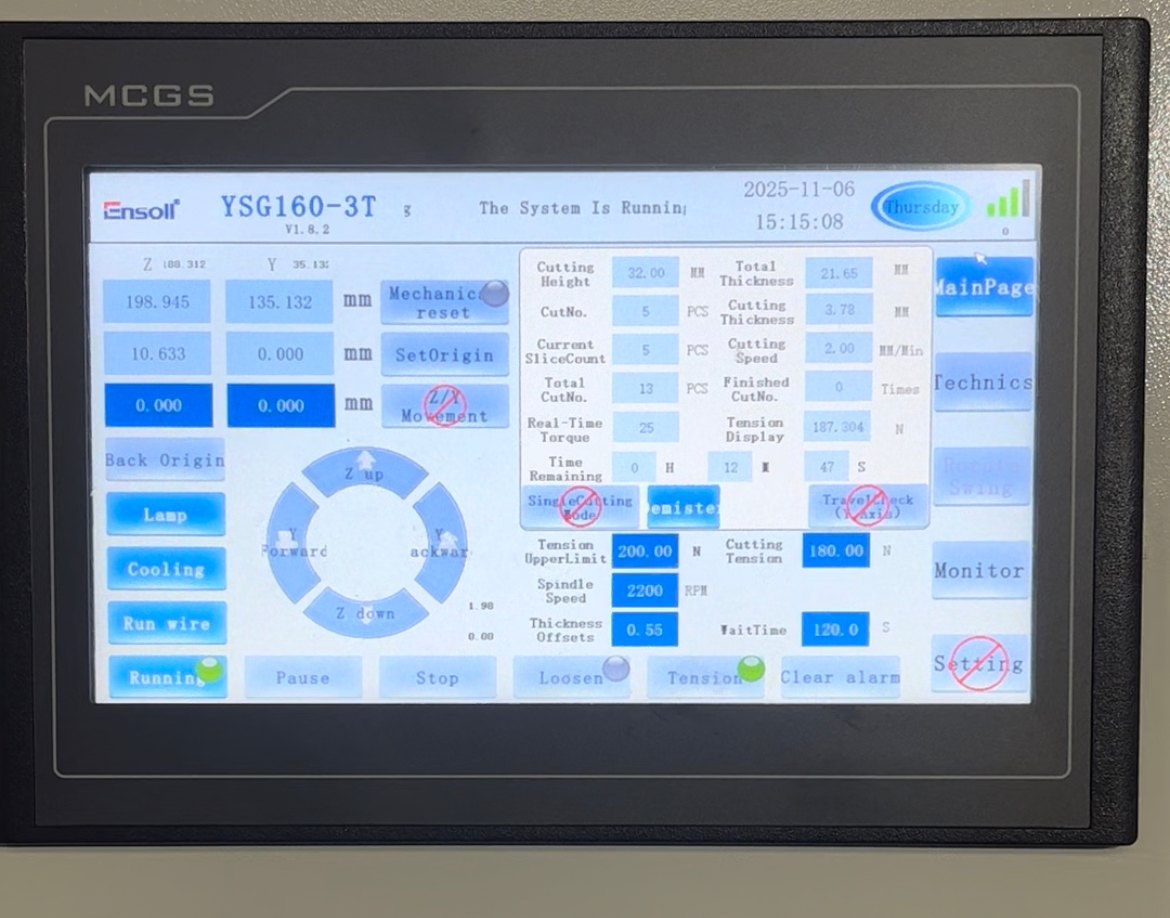 ESO-GM magnetic material slicing parameter interface