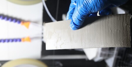 PEEK slices cut by a diamond wire loop